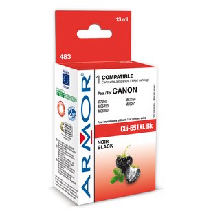 ARMOR Tinte Schwarz, kompatibel zu Canon (CLI-551BK) mit...