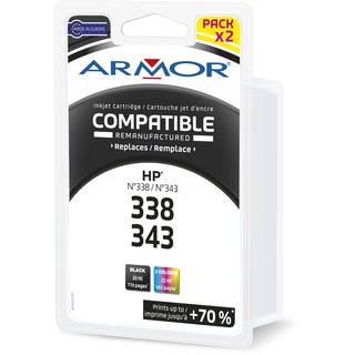 ARMOR Tinte Multipack 1x BK 1x 3 Color, kompatibel zu HP...