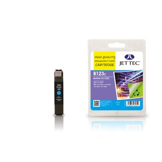 JETTEC Tinte Cyan, Remanufactured zu Brother LC-123C...