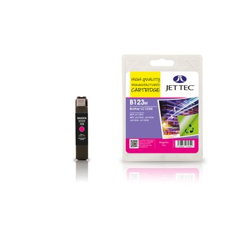 JETTEC Tinte Magenta, Remanufactured zu Brother LC-123M...