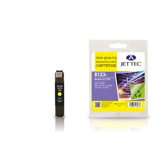 JETTEC Tinte Yellow, Remanufactured zu Brother LC-123Y...