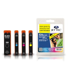 JETTEC Tinte Multipack 1xC/M/Y/BK, Remanufactured zu...
