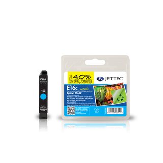 JETTEC Tinte Cyan, Remanufactured zu Epson T1622 WF2010,...