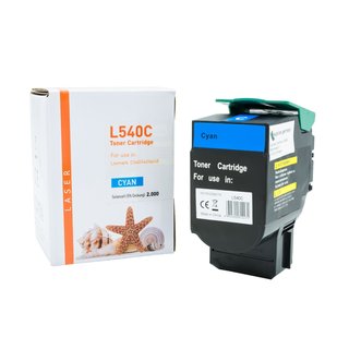 Alternativ - Lexmark Toner Cyan C540 C540H1CG 2.000 Seiten