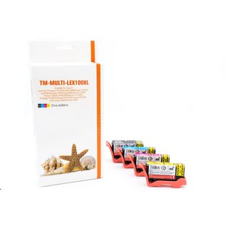 Alternativ - Lexmark Tinte Multipack 100XL 14N1921E...