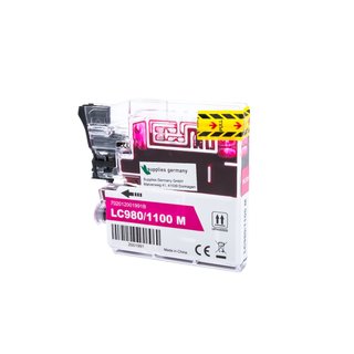 Alternativ - Brother Tinte Magenta LC-980 / LC-1100 Bulk...