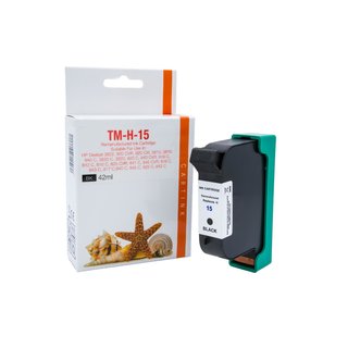 Alternativ - HP Tinte Schwarz Nr. 15 C6615DE Schachtel 42ml