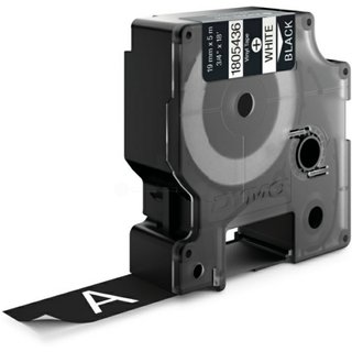 Original Dymo1805436 Farbband Vinyl weiss auf schwarz