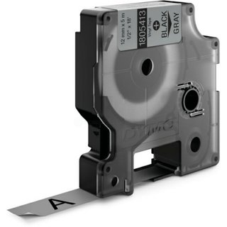 Original Dymo1805413 Farbband Vinyl schwarz auf grau