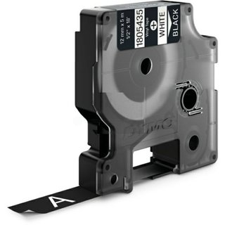 Original Dymo1805435 Farbband Vinyl weiss auf schwarz