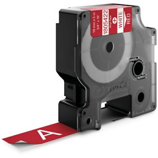 Original Dymo1805422 Farbband Vinyl weiss auf rot