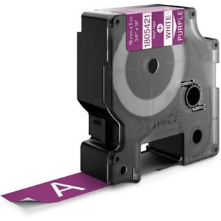 Original Dymo1805421 Farbband Vinyl weiss auf violett