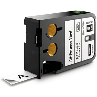 Original Dymo1868752 DirectLabel-Etiketten Vinyl schwarz...
