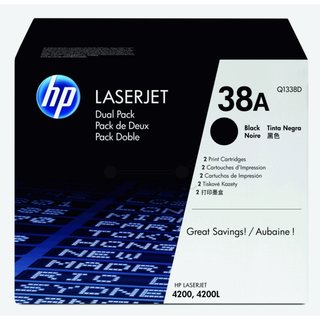Original HP38D (Q1338D) Tonerkartusche schwarz Doppelpack