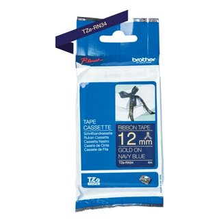 Original BrotherTZE-RN34 DirectLabel gold auf Navy blau...