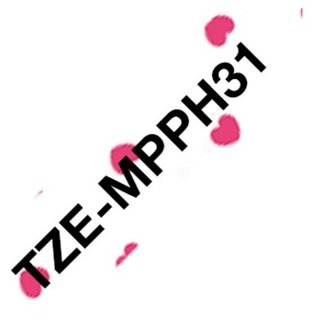 Original BrotherTZ-EMPPH31 DirectLabel schwarz auf pink...