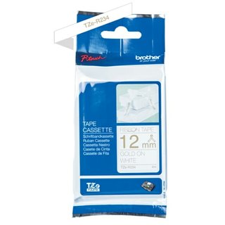 Original BrotherTZE-R234 DirectLabel gold auf weiss Laminat