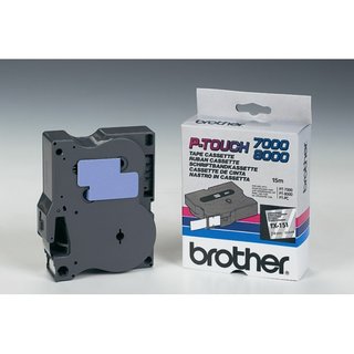 Original BrotherTX-151 DirectLabel schwarz auf Transparent