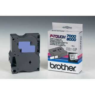 Original BrotherTX-141 DirectLabel schwarz auf Transparent