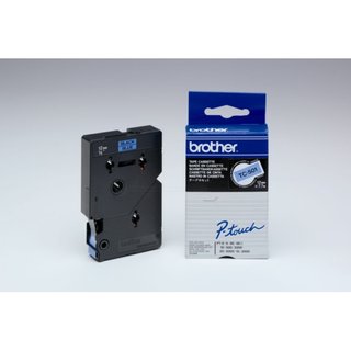 Original BrotherTC-501 DirectLabel schwarz auf blau