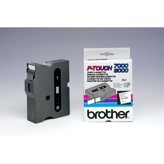 Original BrotherTX-251 DirectLabel schwarz auf weiss