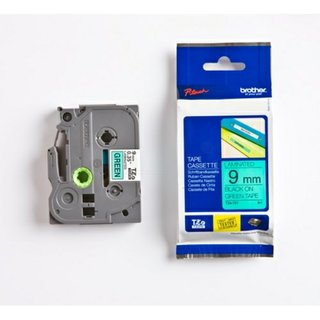 Original BrotherTZE-721 DirectLabel schwarz auf grün Laminat