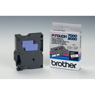Original BrotherTX-221 DirectLabel schwarz auf weiss