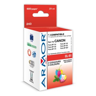 ARMOR Tinte 3 Color HC, kompatibel zu Canon (CL-51) Pixma...