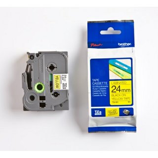 Original BrotherTZE-651 DirectLabel schwarz auf gelb Laminat