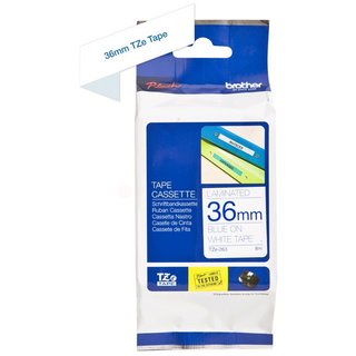 Original BrotherTZE-263 DirectLabel blau auf weiss Laminat