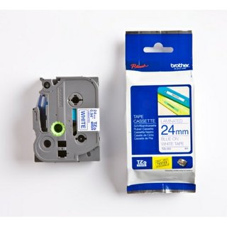 Original BrotherTZE-253 DirectLabel blau auf weiss Laminat