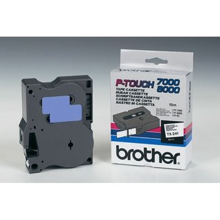 Original BrotherTX-241 DirectLabel schwarz auf weiss