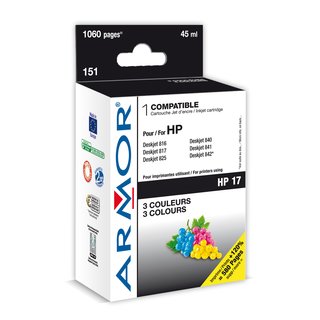 ARMOR Tinte 3 Color, kompatibel zu HP (C6625A) Nr.17,...