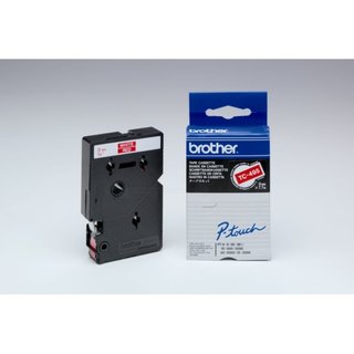 Original BrotherTC-495 DirectLabel weiss auf rot