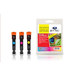 JETTEC Tinte Multipack je 1x C/M/Y,Remanufactured zu...
