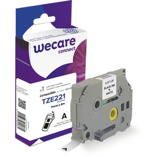 WECARE Schriftband komp. Brother TZe-221