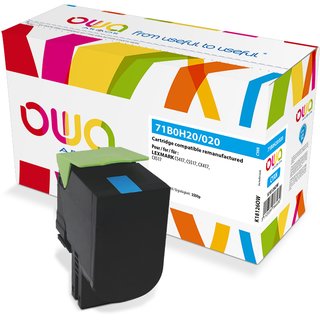 OWA Toner komp. LEXMARK 71B0H20 cyan 3.500 S.