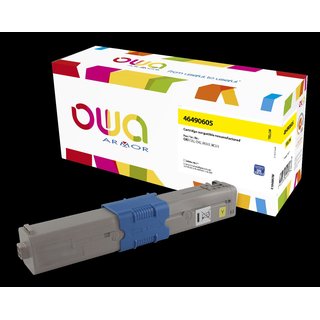 OWA Toner komp. OKI 46490605 yellow (6000 S.)