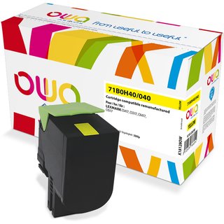 OWA Toner komp. LEXMARK 71B0H40 yellow 3.500 S.