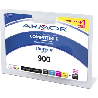 ARMOR Tinte Multpack 2xBK 1xC/M/Y, kompatibel zu Brother...