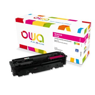 OWA Toner komp HP W2033A magenta (2.100 S.) mit Chip!