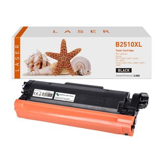 Alternativ - Brother Toner Schwarz TN-2510XL mit Chip...