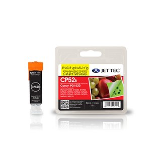 JETTEC Tinte Schwarz, Remanufactured zu CANON PGI-520BK...