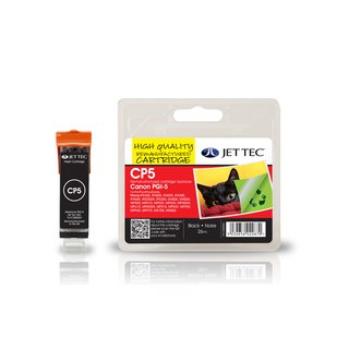 JETTEC Tinte Schwarz, Remanufactured zu Canon PGI-5BK...