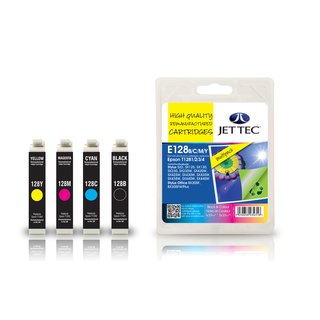 JETTEC Tinte Multipack je 1x C/M/Y/BK, Remanufactured zu...