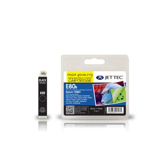 JETTEC Tinte Schwarz, Remanufactured zu Epson T0801 ST...